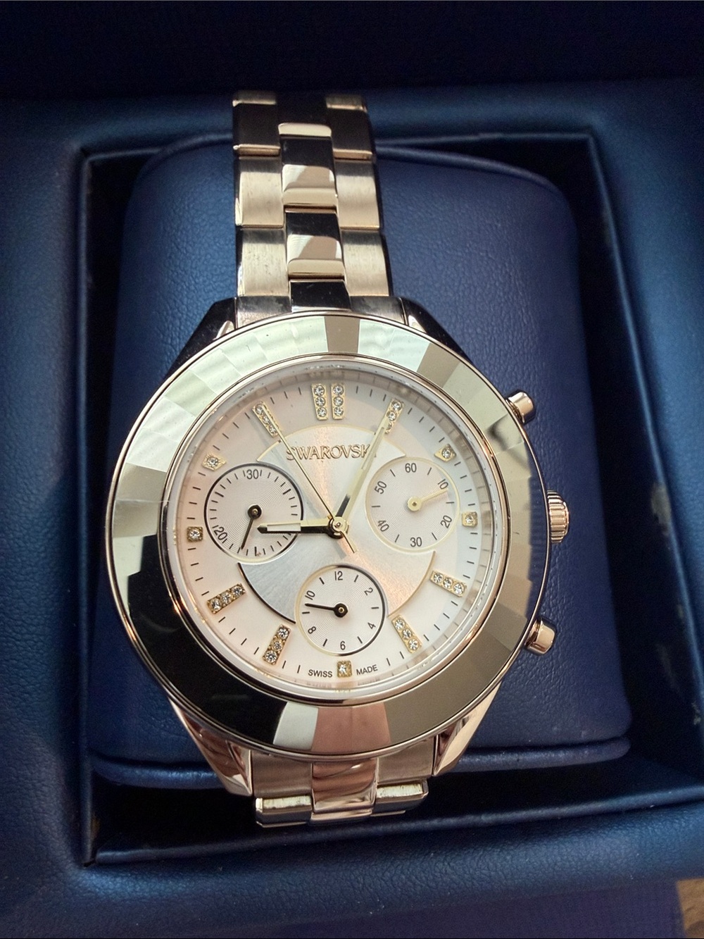 Swarovski Rose Gold-tone Crystal Dial Women's Watch